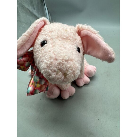 Pink Plush Pig Stuffed Animal Scarf Hallmark 12" soft Easter plush animal READ - Picture 2 of 6
